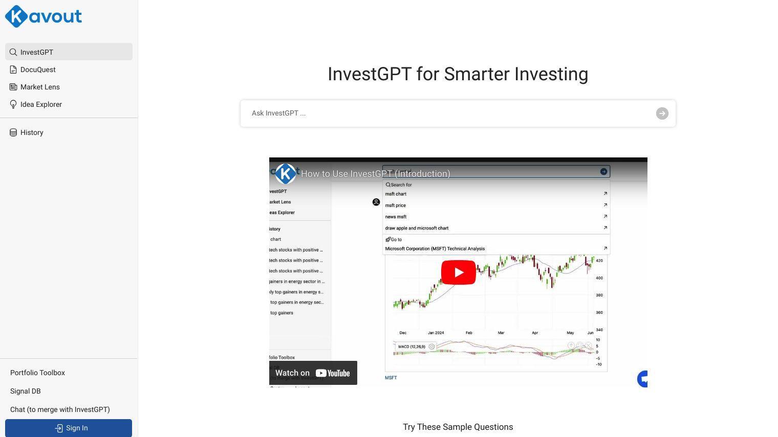 InvestGPT screenshot thumbnail