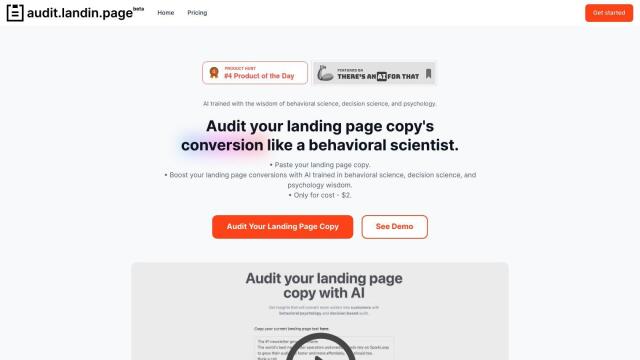 Landing Page Copy Audit screenshot thumbnail