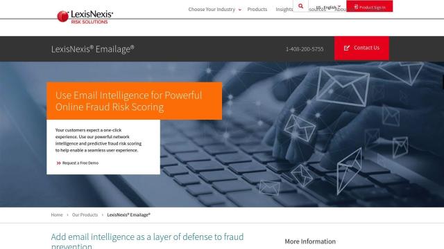 LexisNexis Emailage screenshot thumbnail