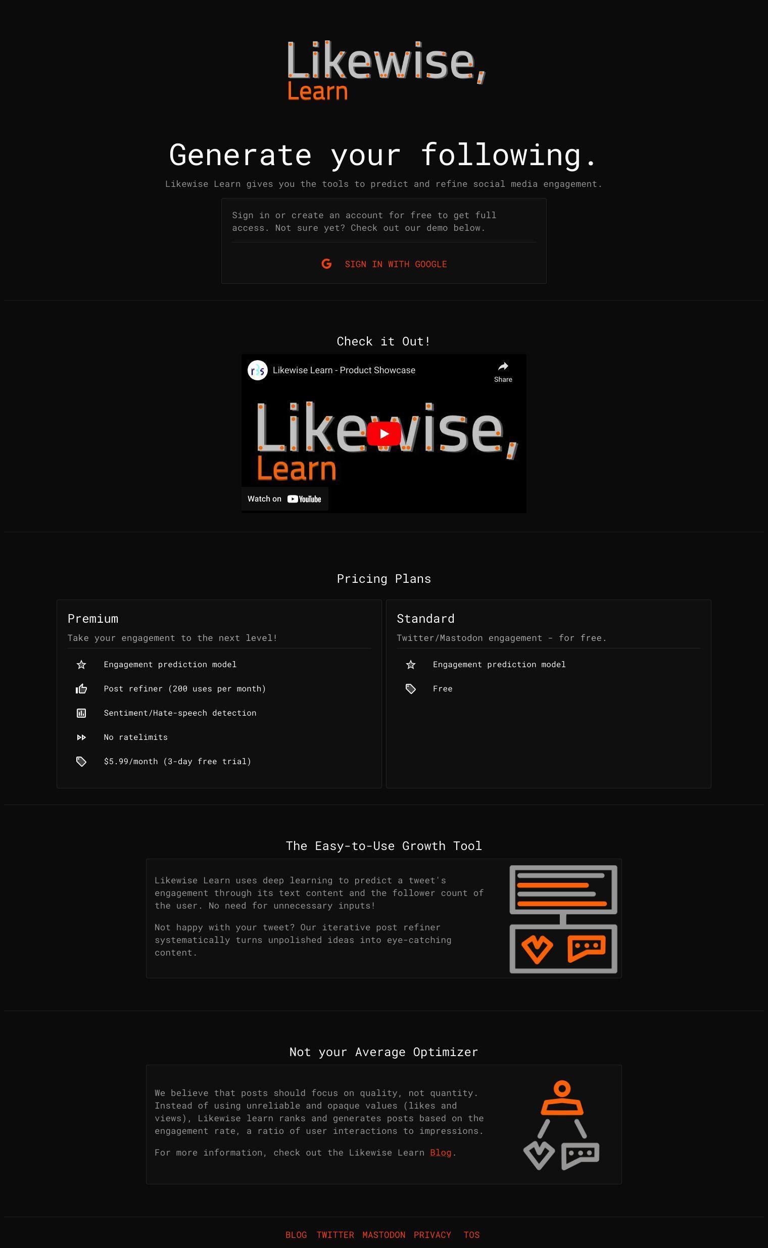 Likewise Learn full screenshot