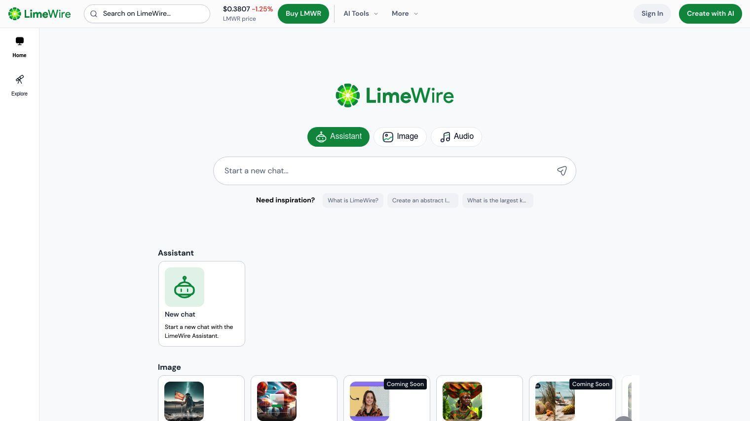 LimeWire screenshot thumbnail