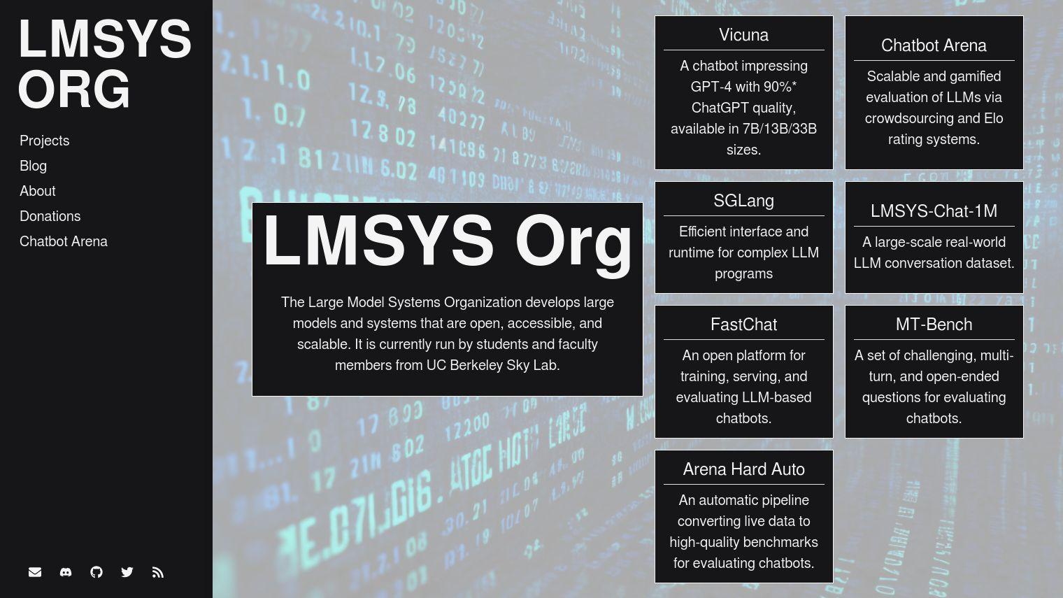 LMSYS Org full screenshot