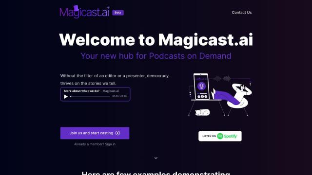 Magicast.ai screenshot thumbnail