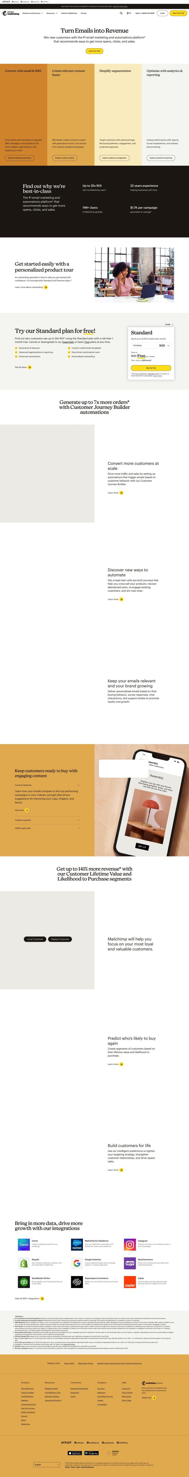 Mailchimp full screenshot