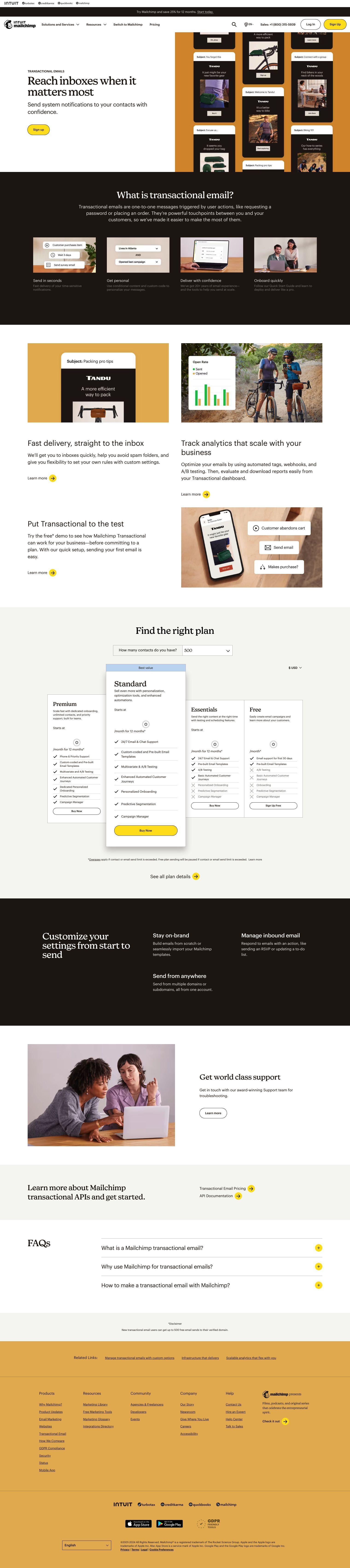 Mailchimp full screenshot