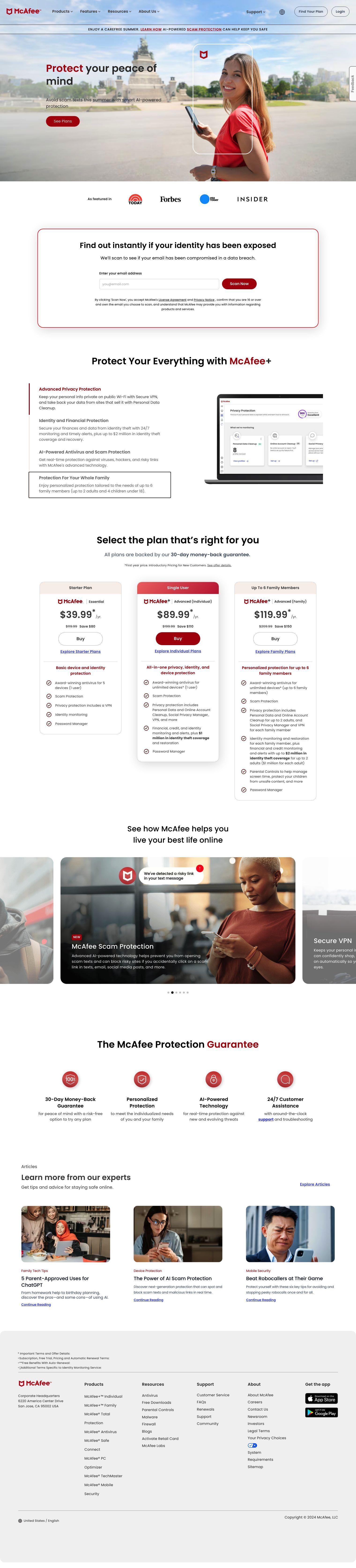 McAfee full screenshot