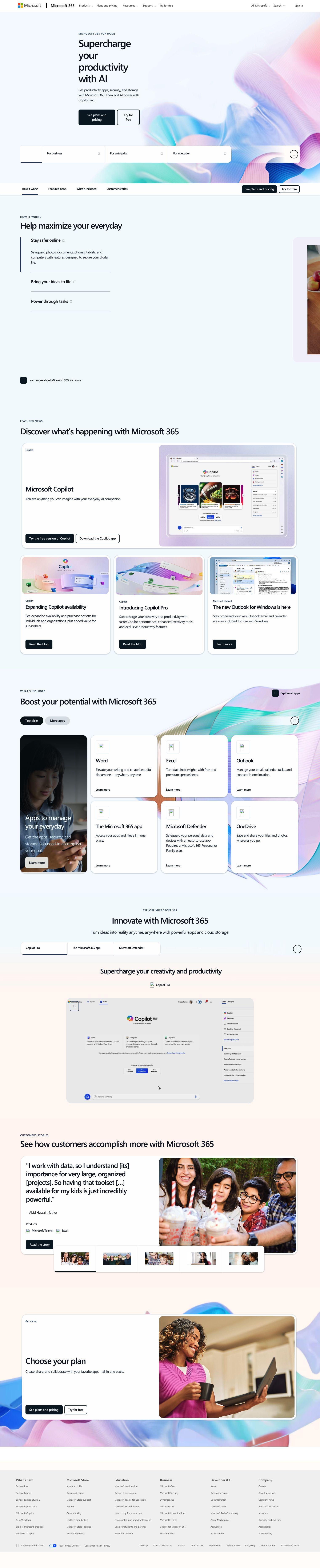 Microsoft 365 full screenshot