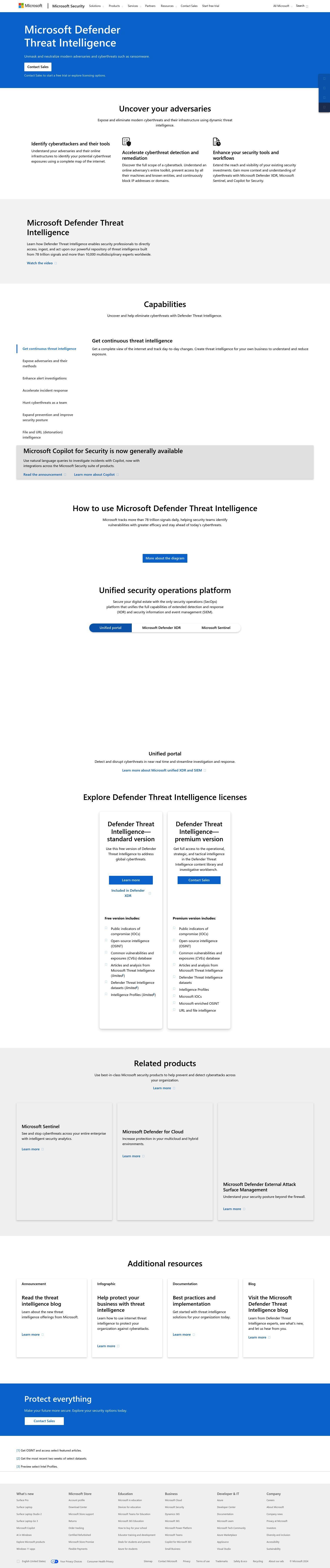 Microsoft Defender Threat Intelligence full screenshot