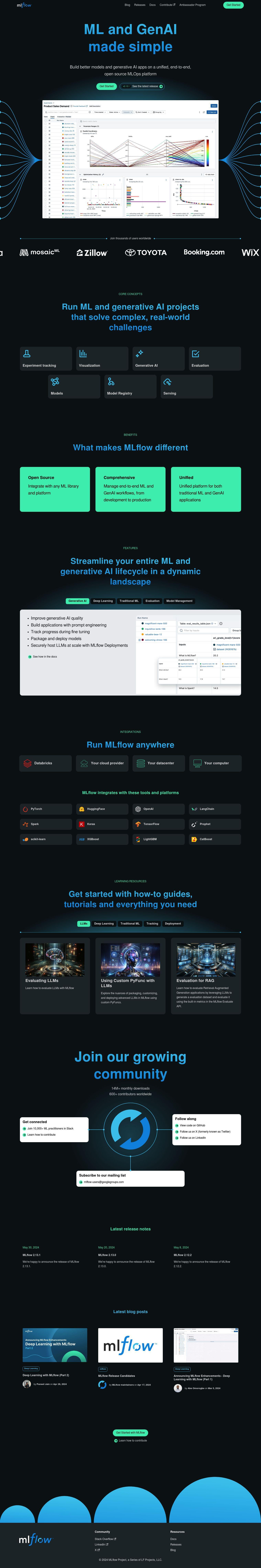 MLflow full screenshot