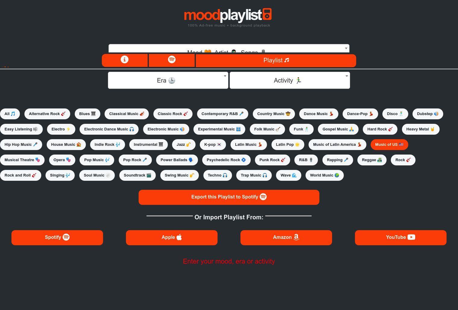 MoodPlaylist full screenshot