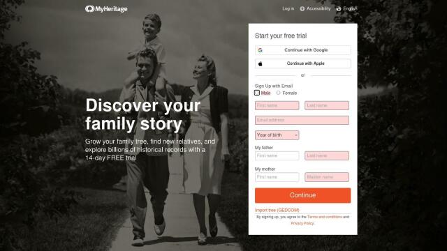 MyHeritage screenshot thumbnail