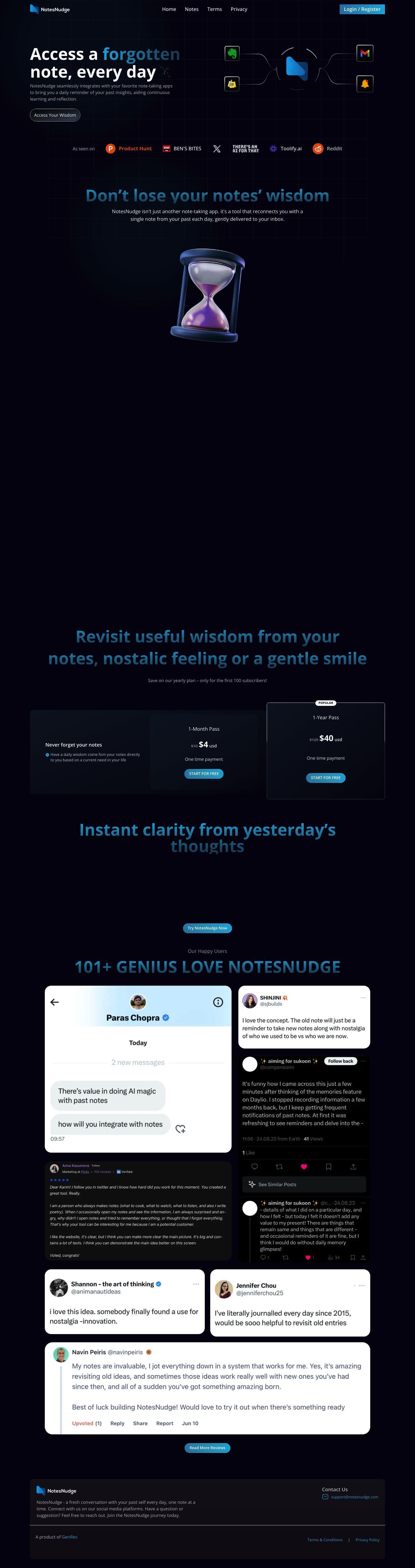 NotesNudge full screenshot