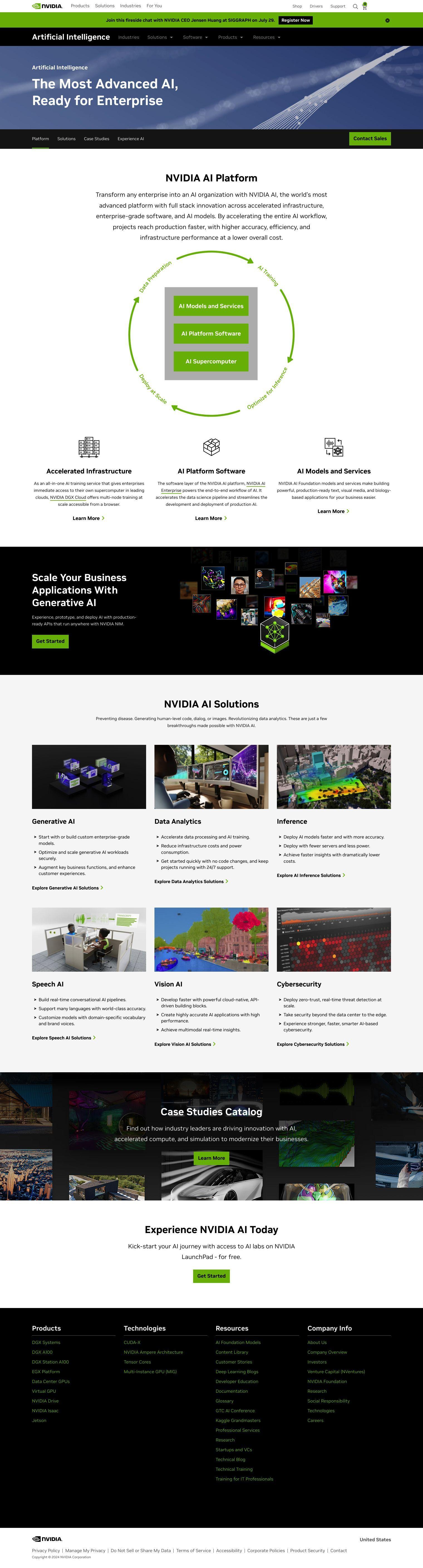 NVIDIA AI Platform full screenshot