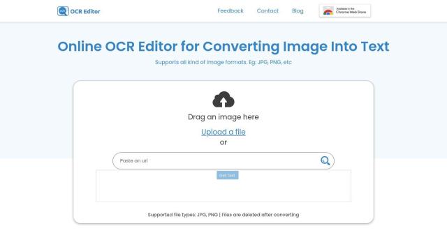 Online OCR Editor full screenshot