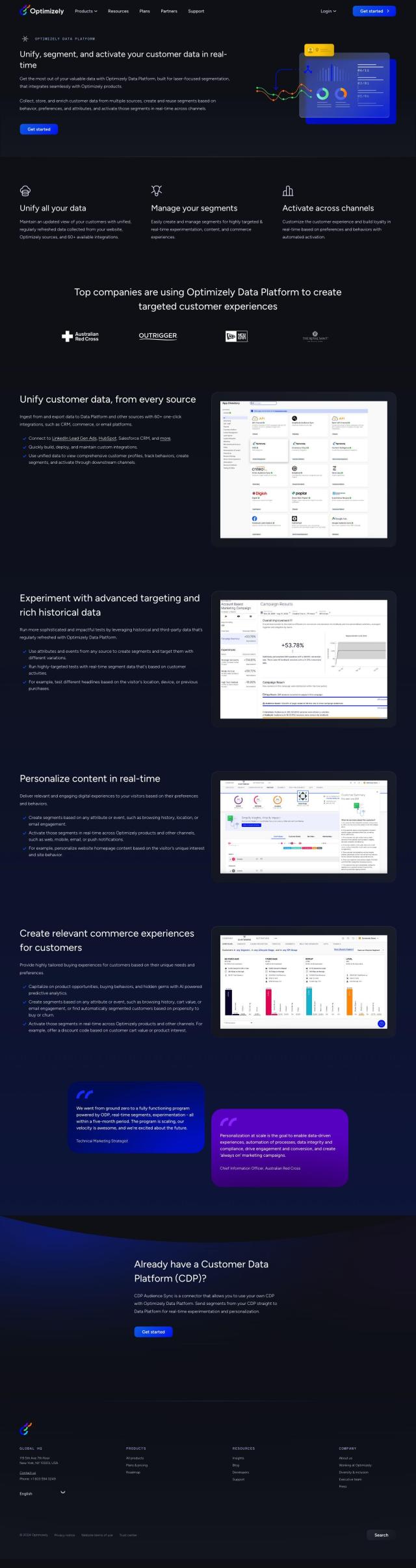 Optimizely Data Platform full screenshot