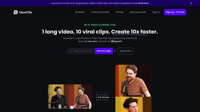 OpusClip screenshot thumbnail
