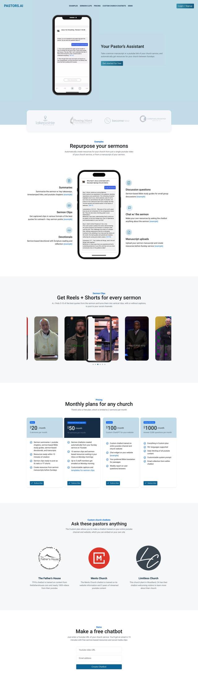 Pastors.AI full screenshot