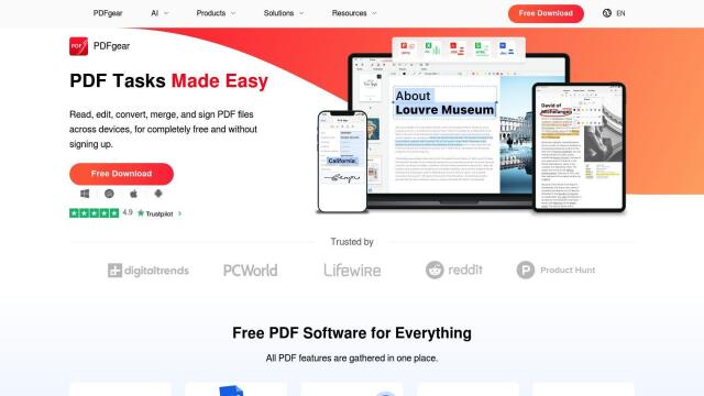 PDFgear screenshot thumbnail