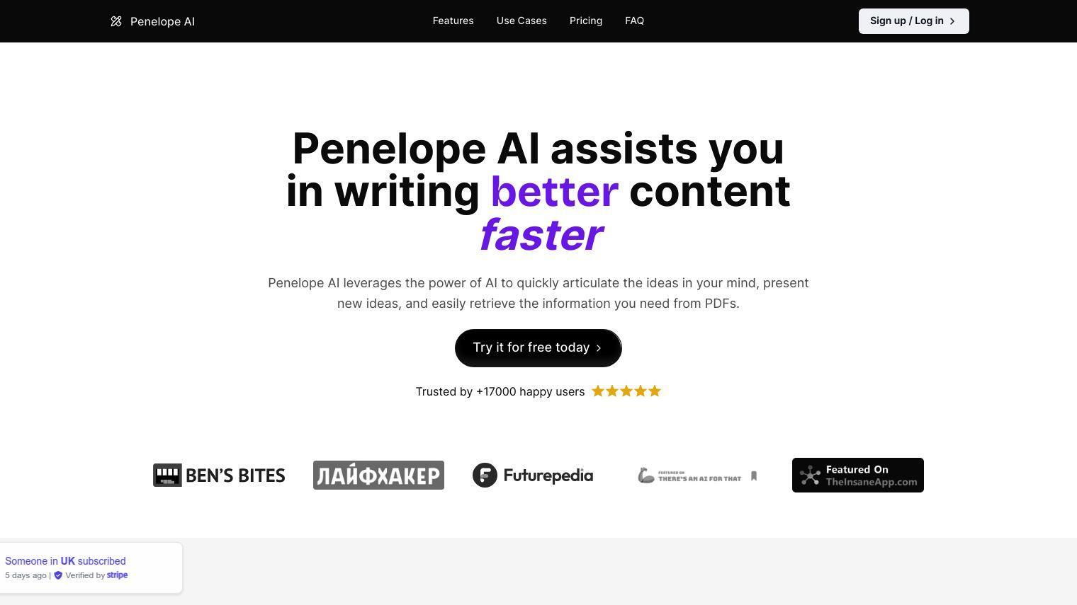 Penelope AI screenshot thumbnail