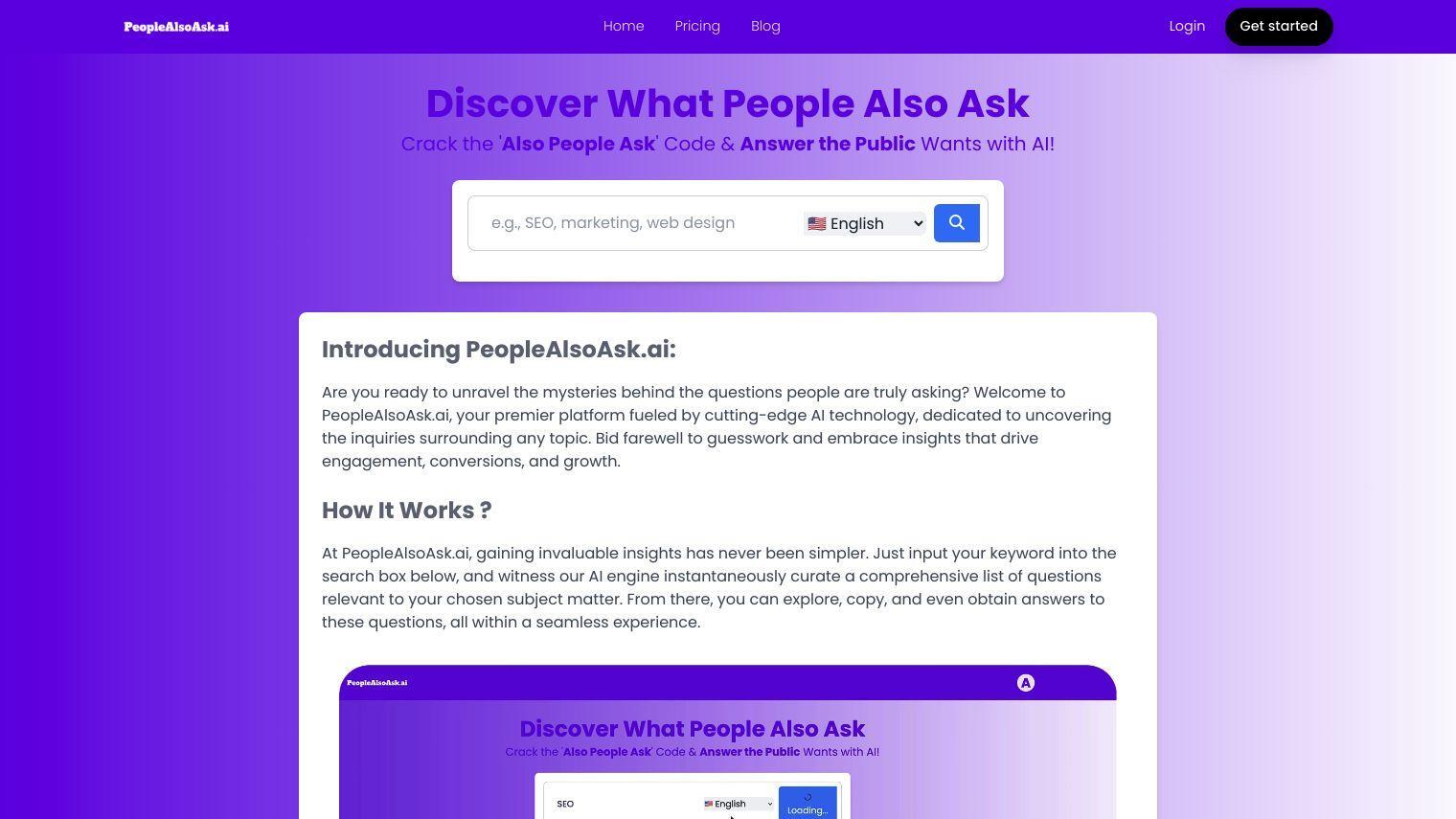 PeopleAlsoAsk.ai screenshot thumbnail