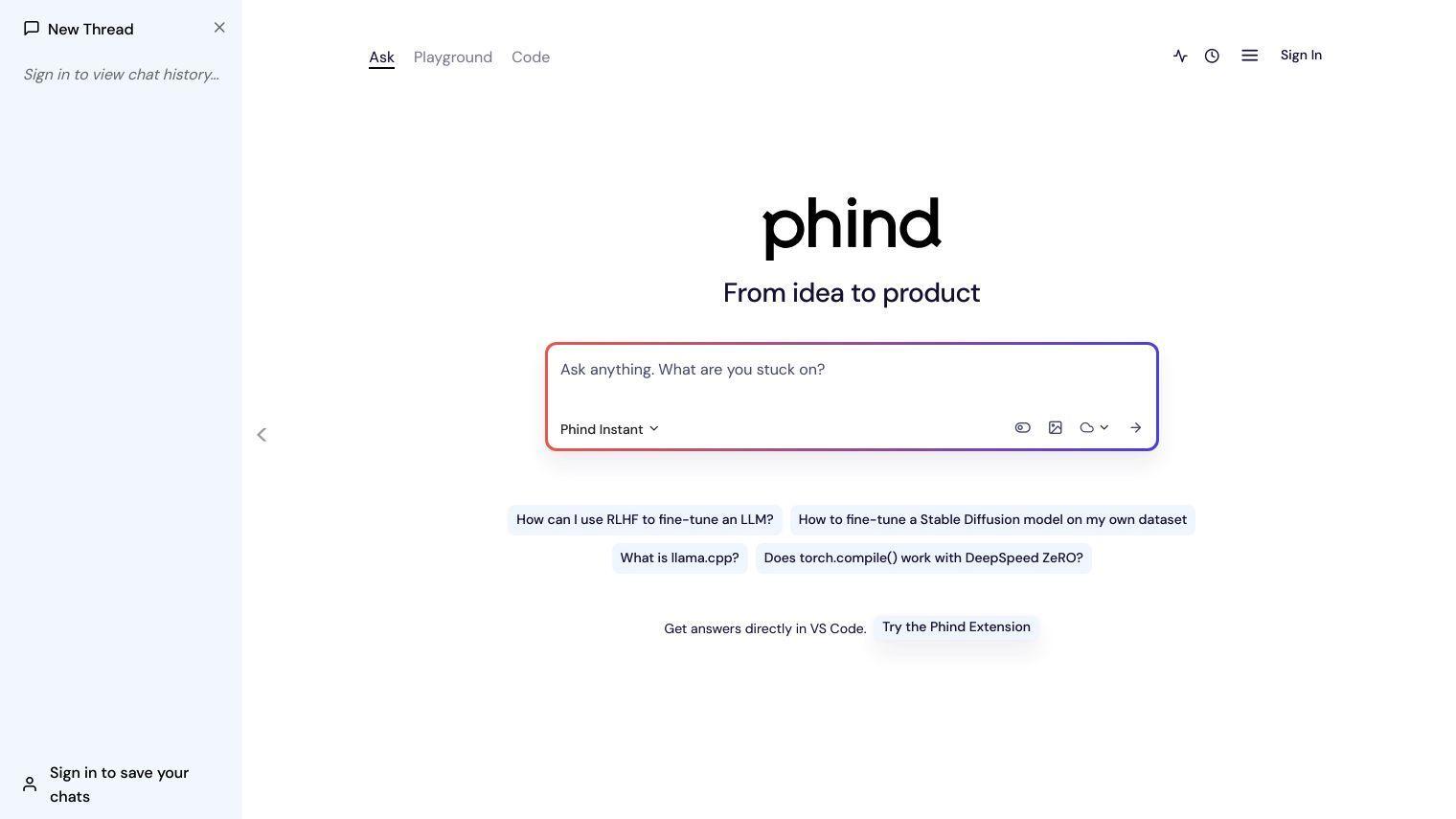 Phind screenshot thumbnail