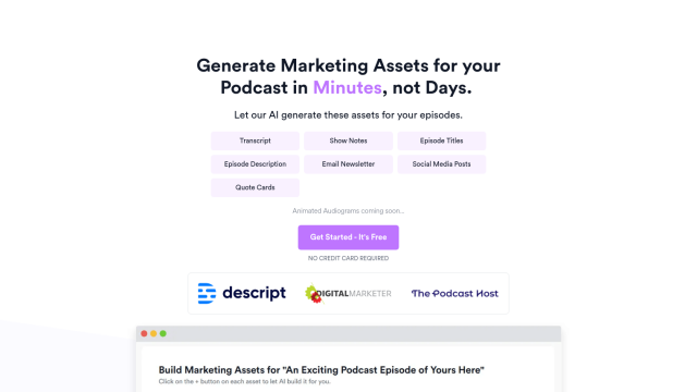 Podcast Marketing AI screenshot thumbnail