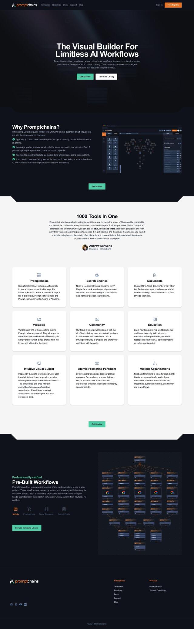 Promptchains full screenshot