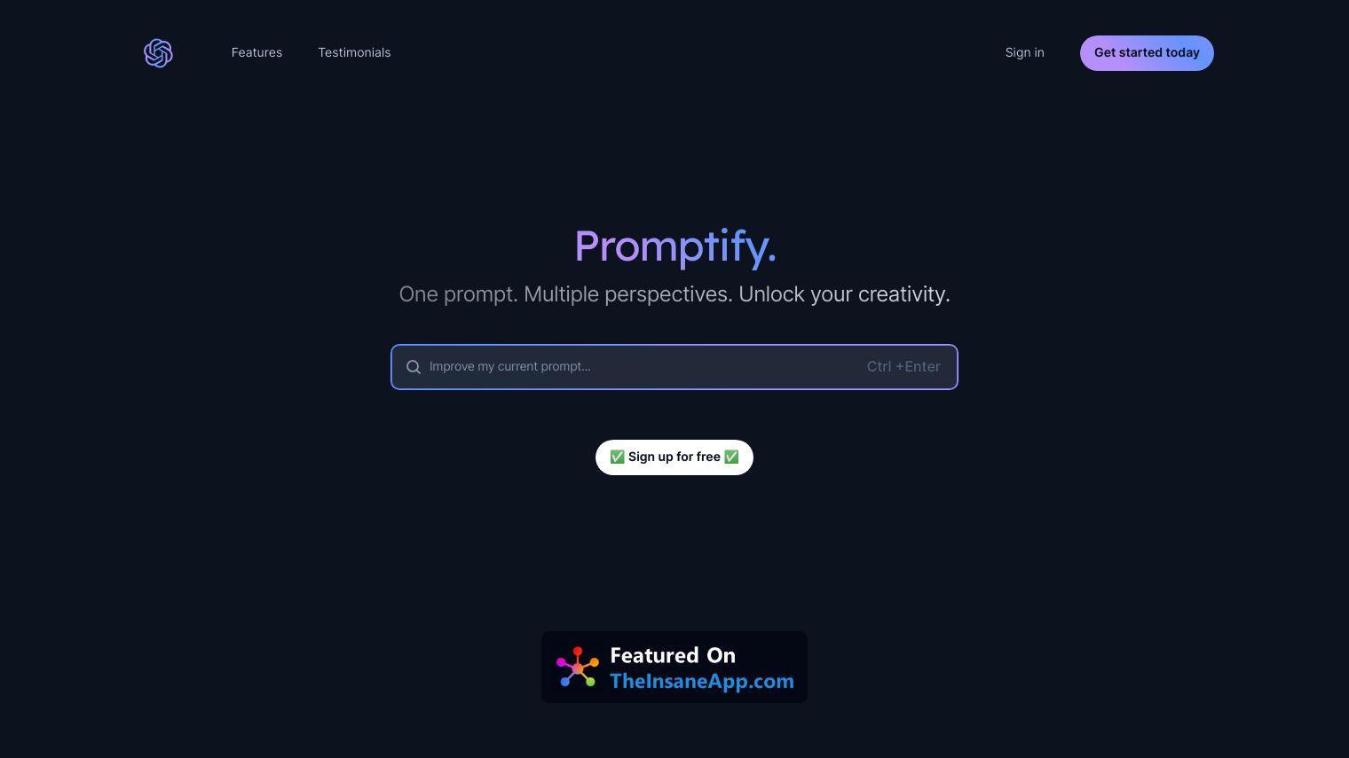 PromptifyPRO screenshot thumbnail