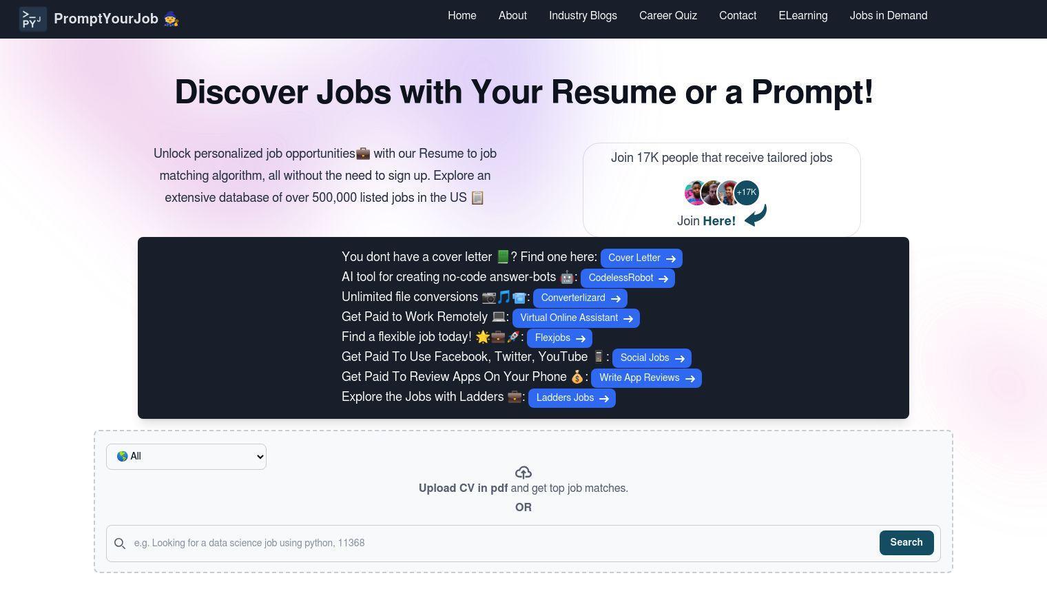 Promptyourjob screenshot thumbnail