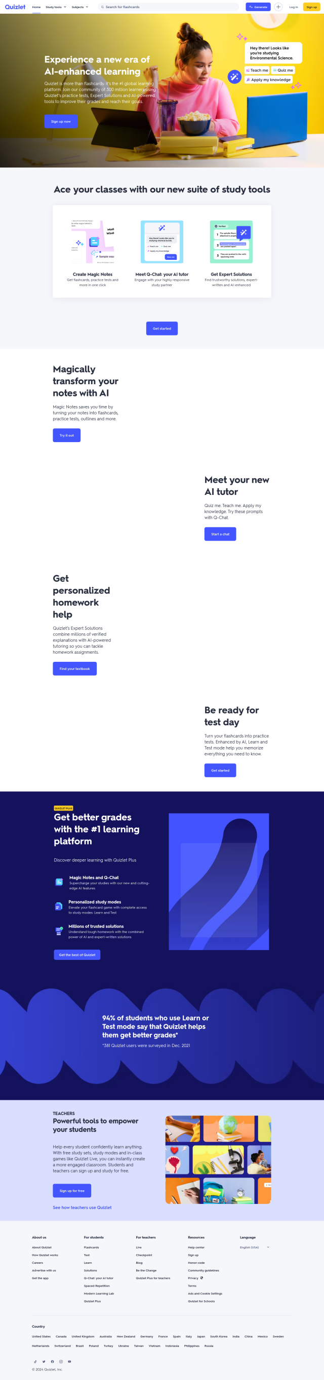 Quizlet full screenshot