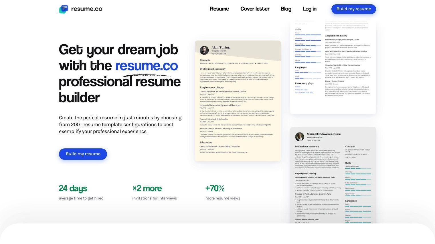 Resume.co screenshot thumbnail