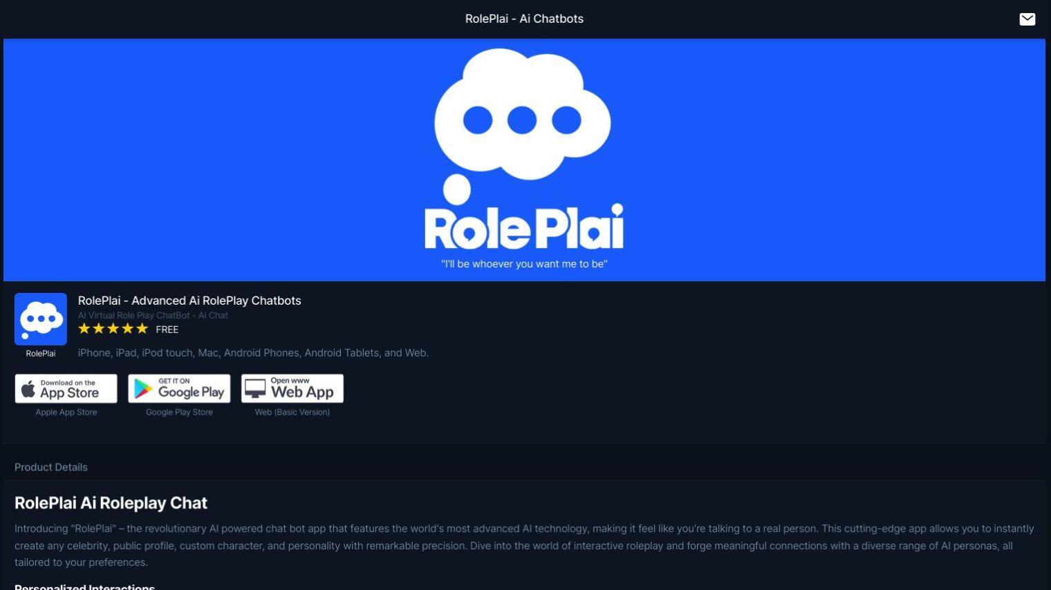 RolePlai screenshot thumbnail