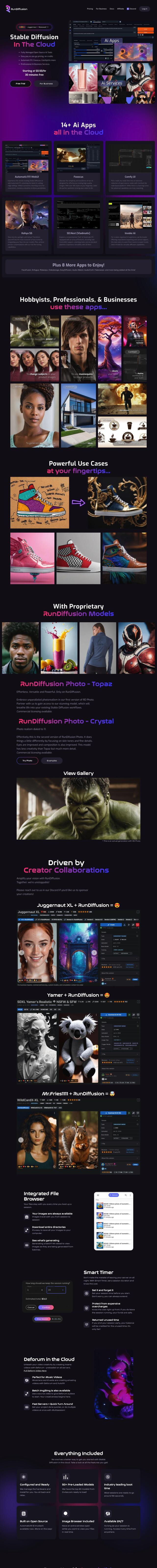 RunDiffusion full screenshot