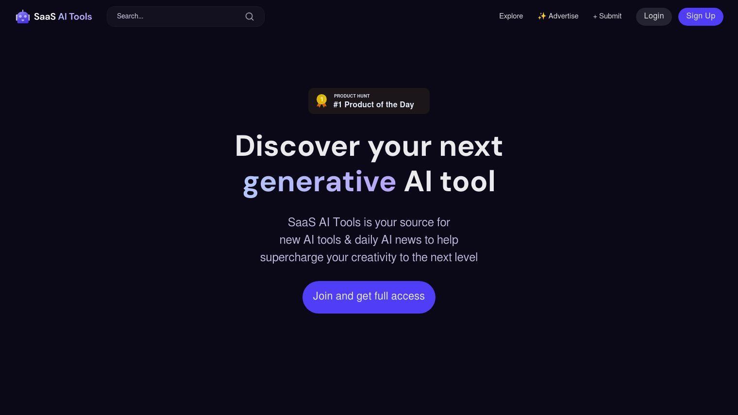 SaaS AI Tools screenshot thumbnail