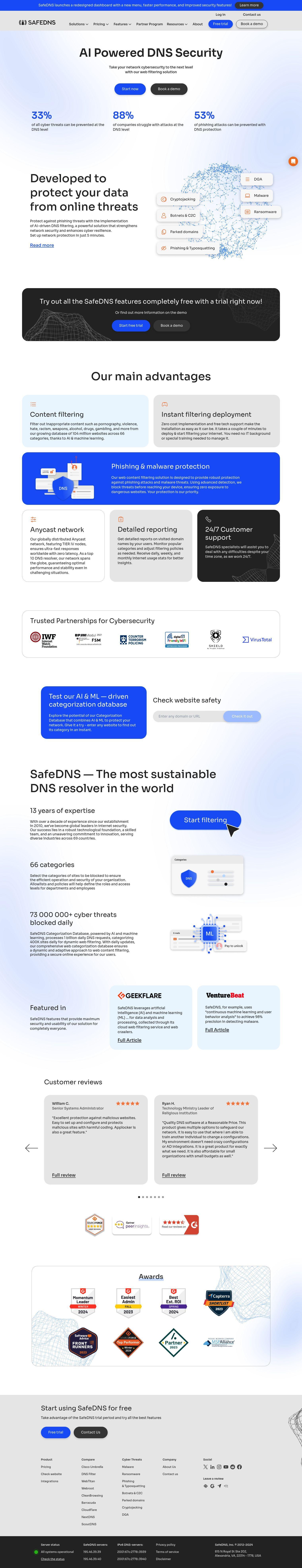 SafeDNS full screenshot