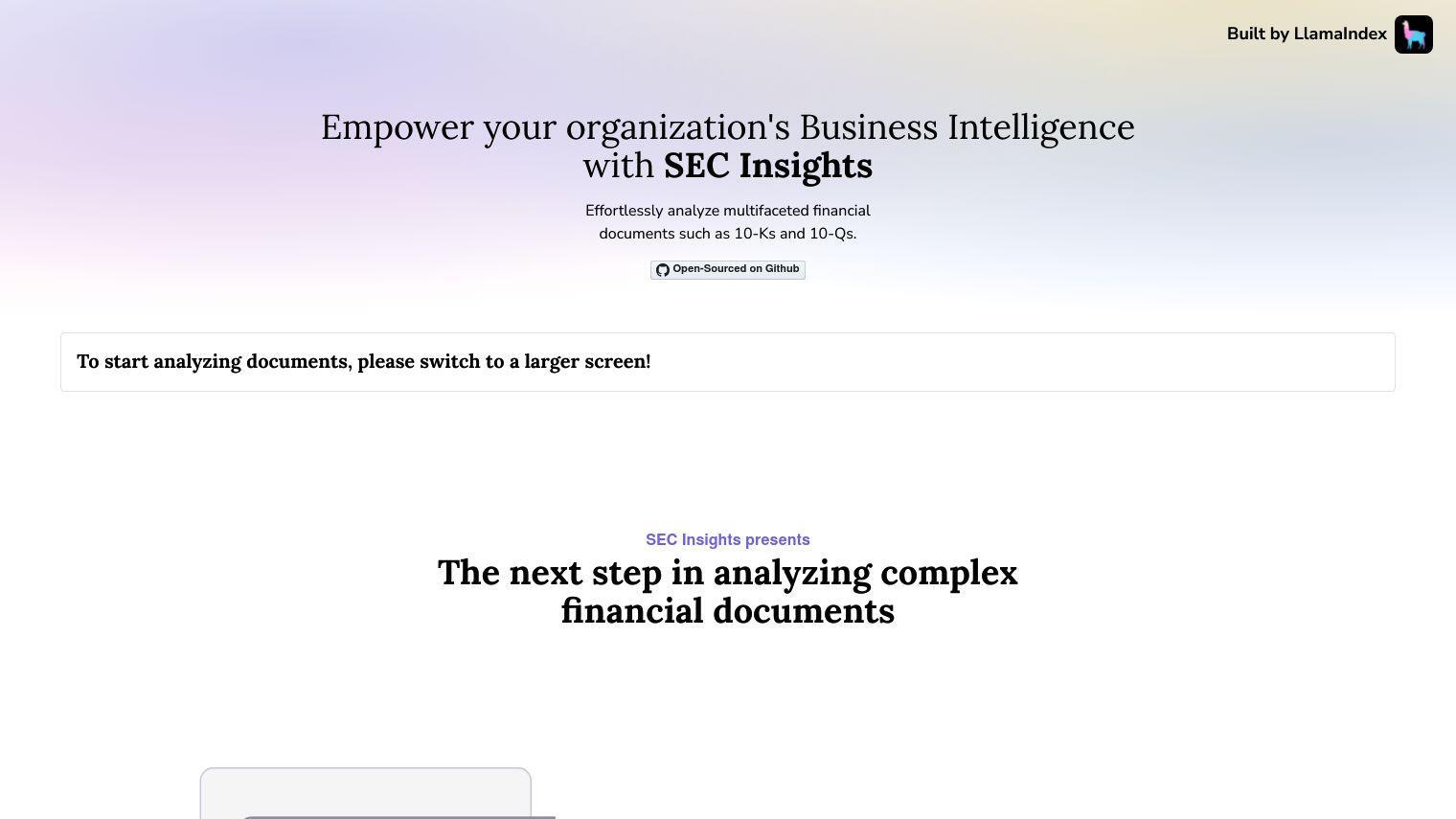 SEC Insights screenshot thumbnail