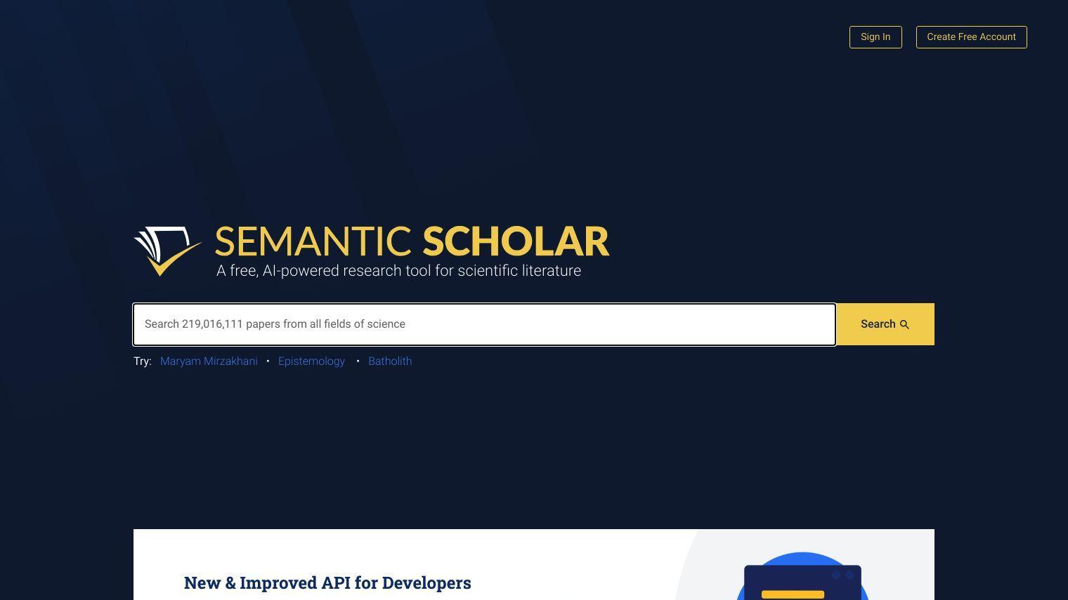 Semantic Scholar screenshot thumbnail