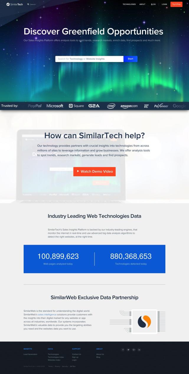 SimilarTech full screenshot