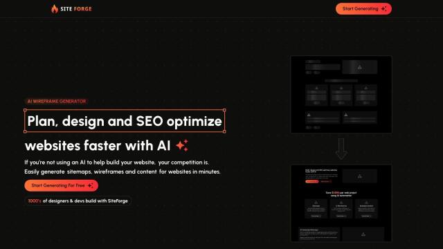 SiteForge screenshot thumbnail