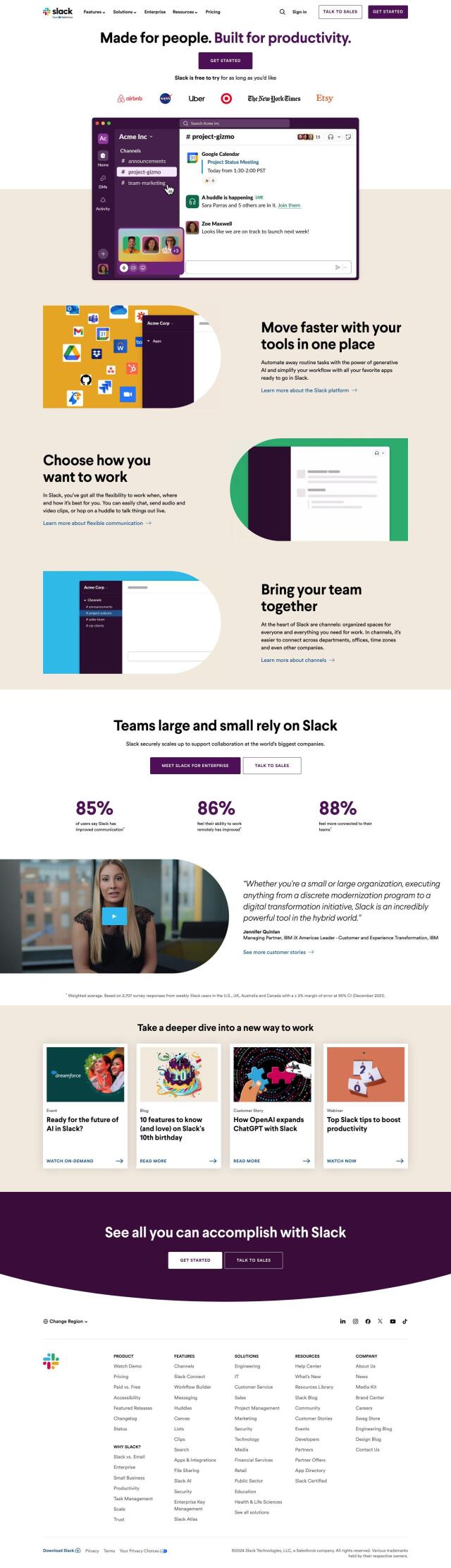 Slack full screenshot