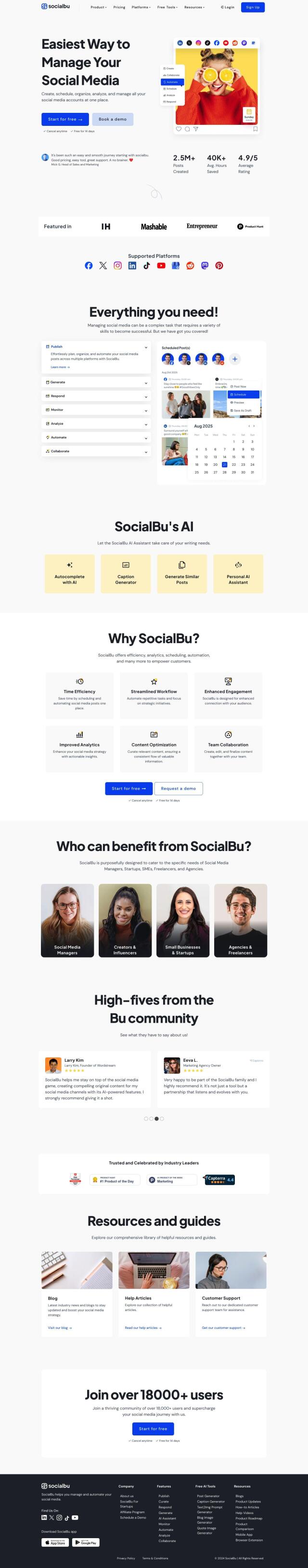 SocialBu full screenshot