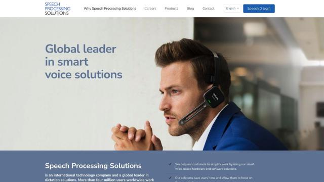 Speech Processing Solutions screenshot thumbnail