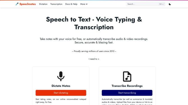 Speechnotes screenshot thumbnail