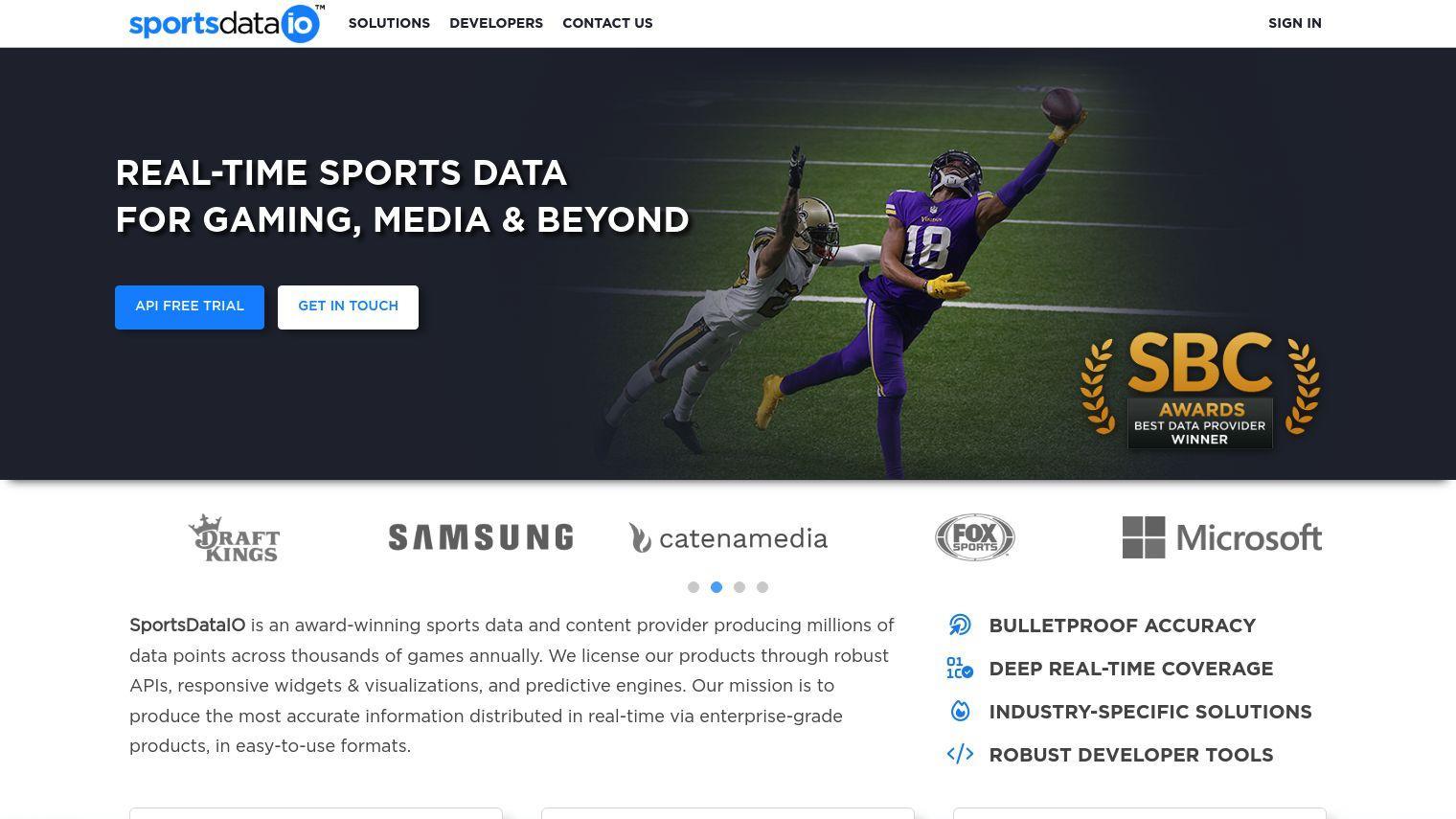 SportsDataIO screenshot thumbnail