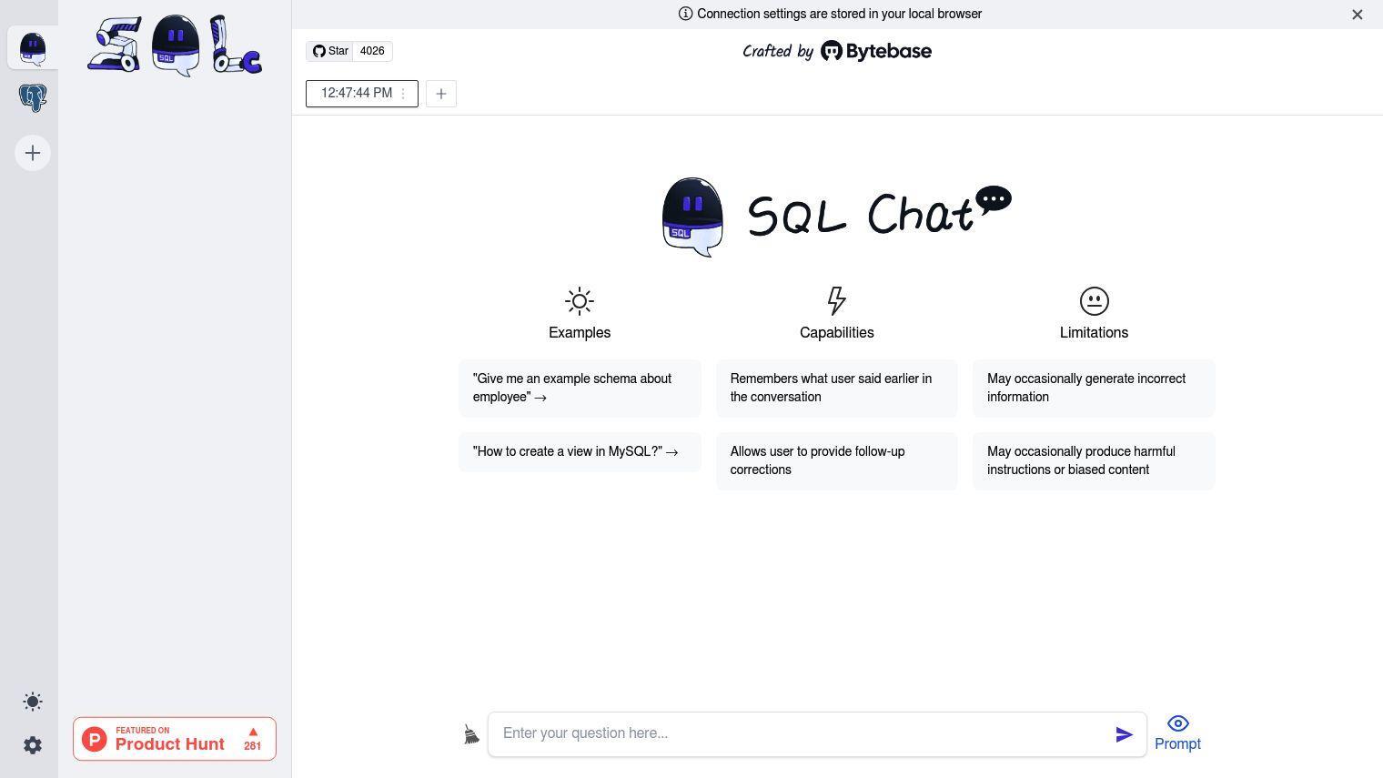 SQL Chat screenshot thumbnail