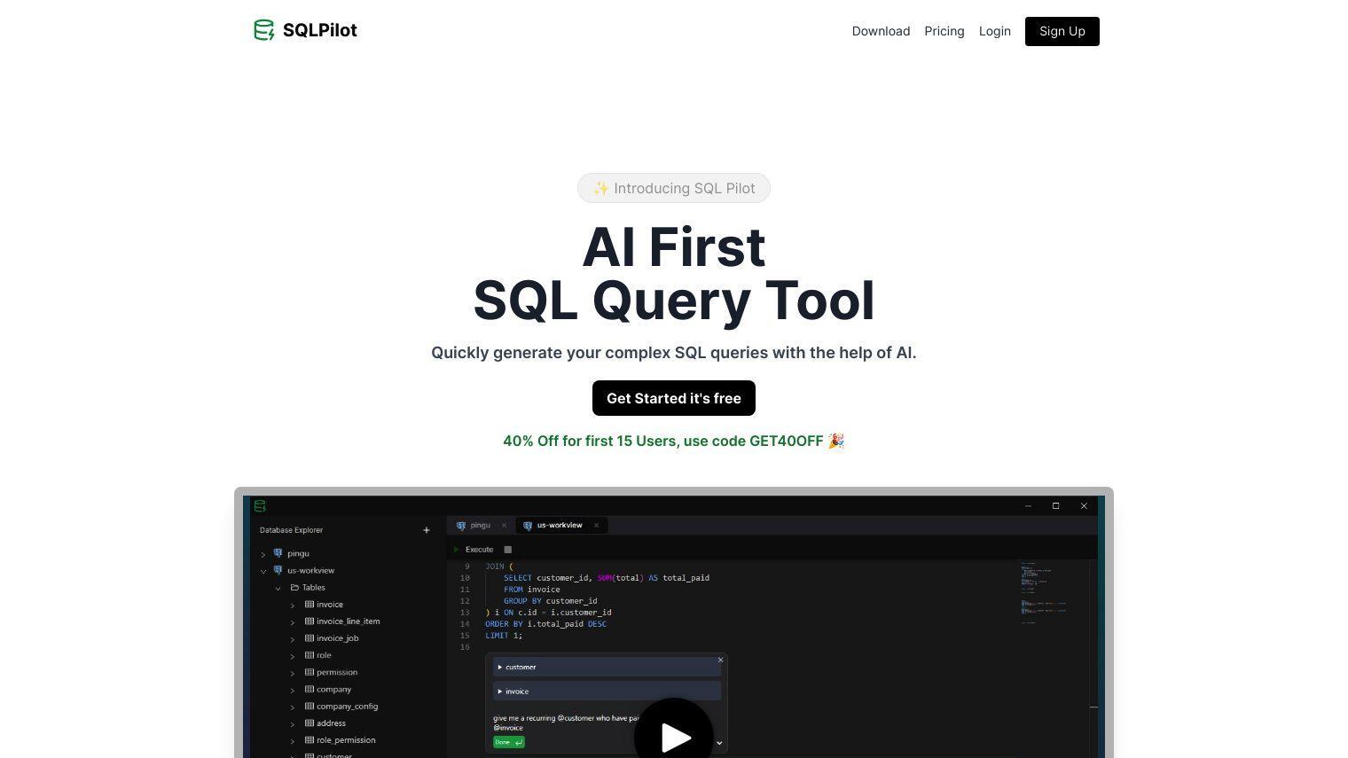 SQLPilot screenshot thumbnail