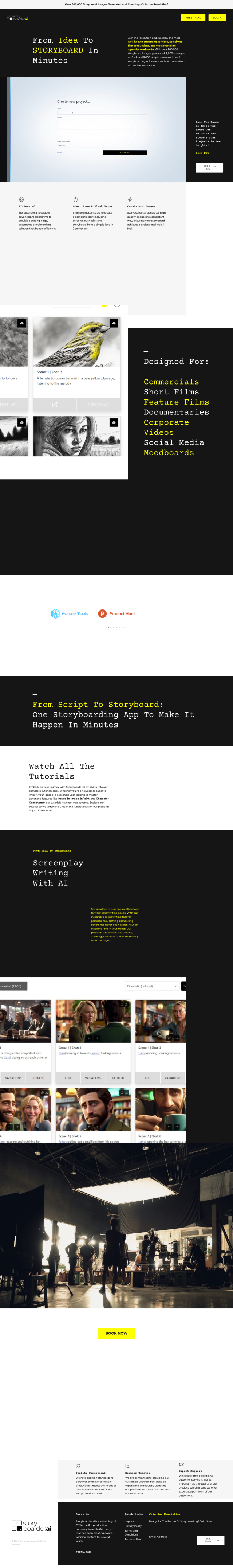 Storyboarder.ai full screenshot