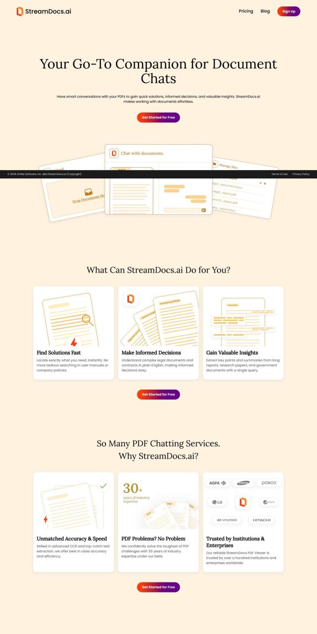 StreamDocs.ai full screenshot
