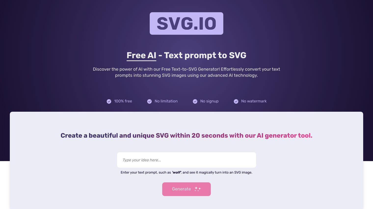 SVG.io screenshot thumbnail