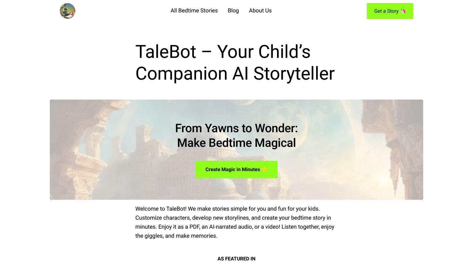 TaleBot screenshot thumbnail